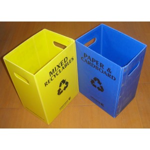 Corrugated plastic folding recycling bins /boxes 