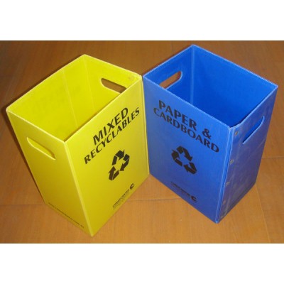 Corrugated plastic folding recycling bins /boxes